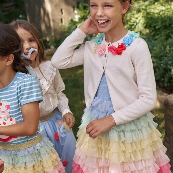 NWT Mini Boden Rainbow Skirt Tulle Dress - Picture 4 of 5